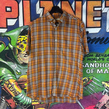 Load image into Gallery viewer, Burberry Brit Orange Plaid Button Up Shirt Size XL
