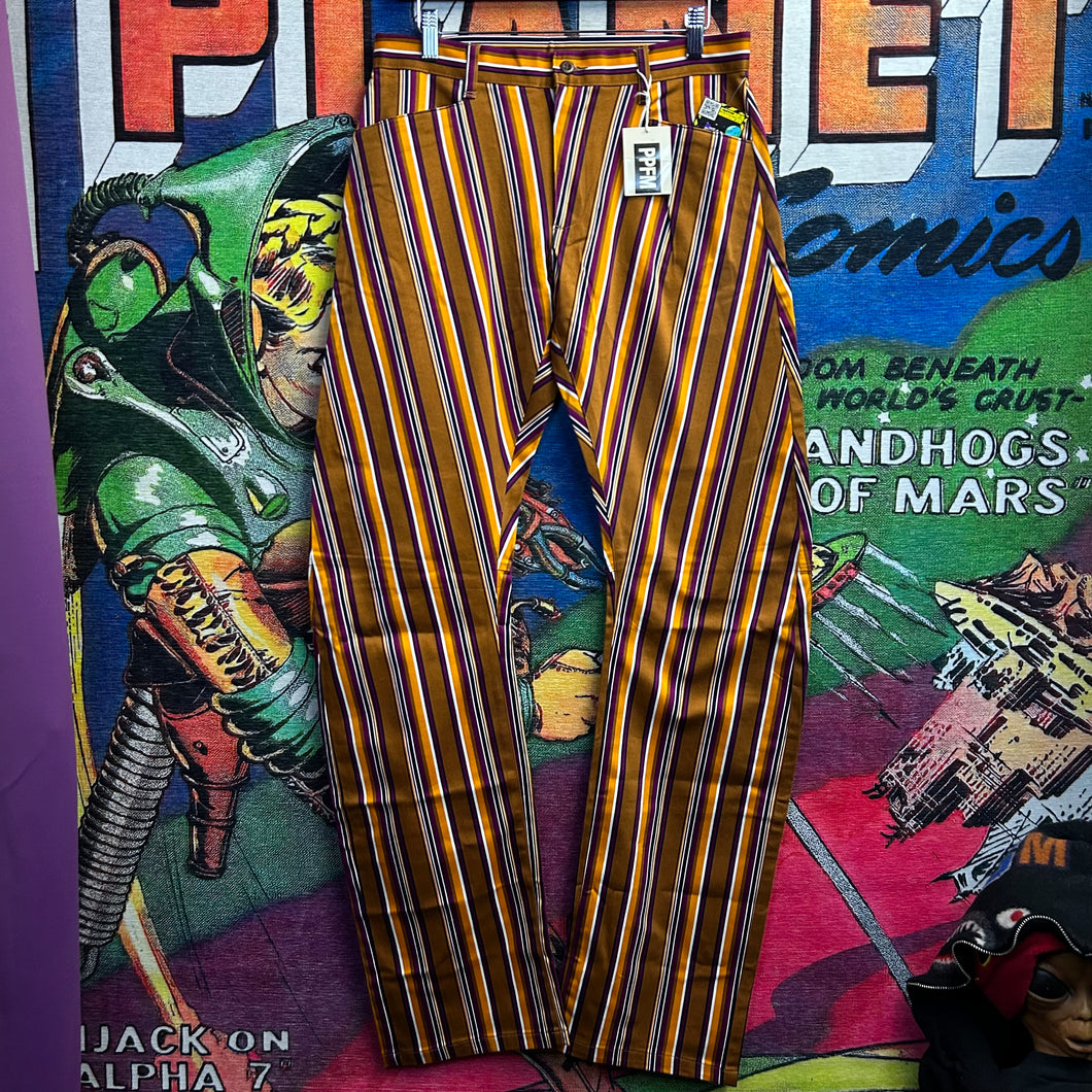 Brand New PPFM Striped Trousers Size 31”