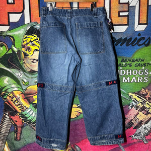 Y2K Marithe Francois Girbaud Baggy Cargo Jeans Size 34”