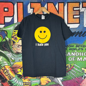 Y2K ‘I Hate You’ Smiley Tee Size Medium