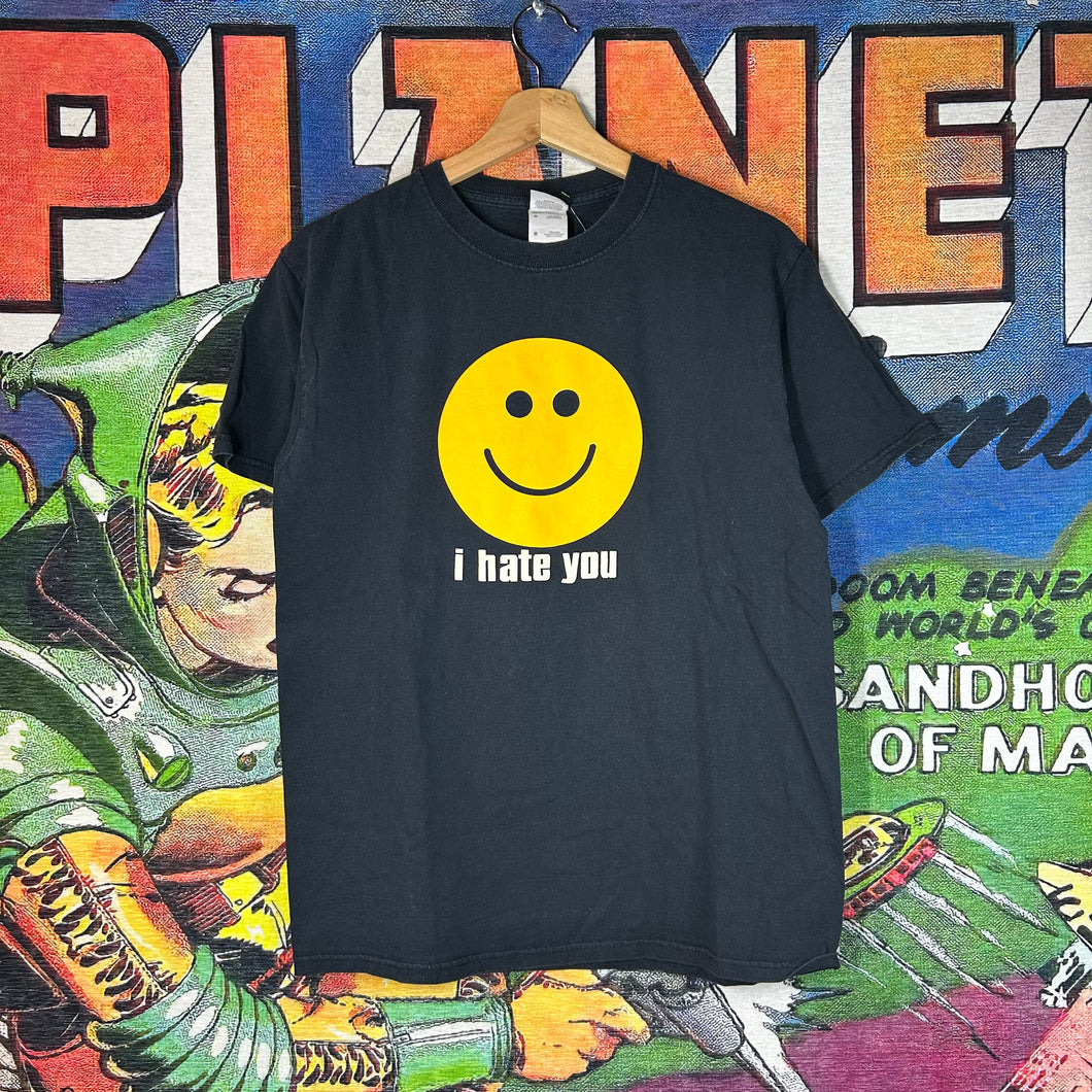 Y2K ‘I Hate You’ Smiley Tee Size Medium
