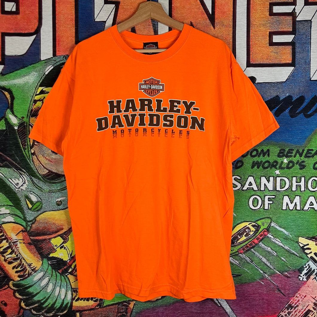 2008 Harley Davidson Eagle Orange Tee Size L