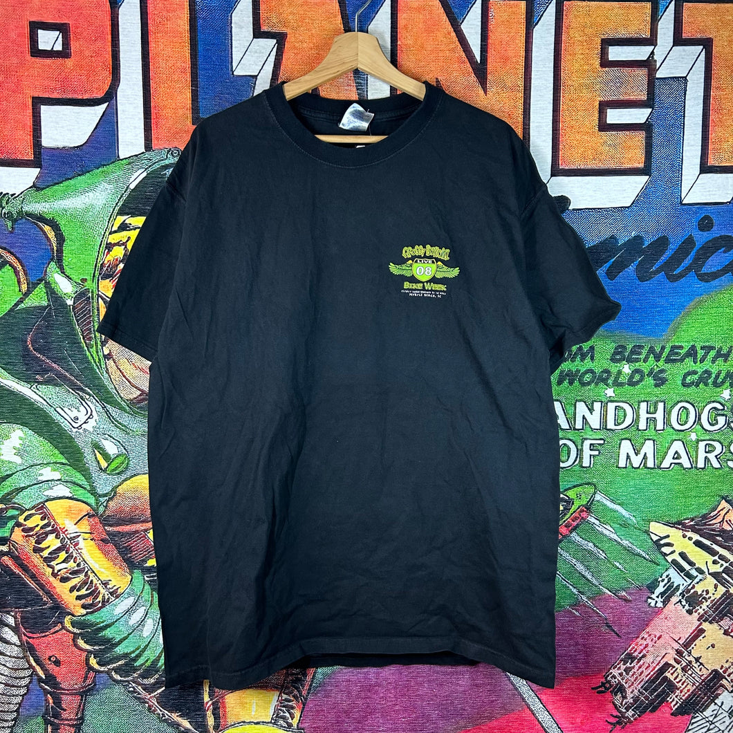Y2K Froggy Bottomz Bike Week Tee Size XL