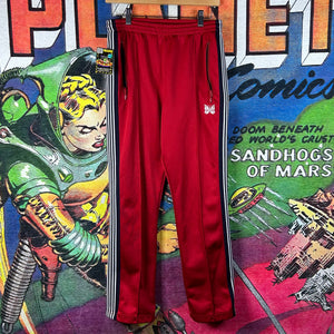 Needles Red Pleated Track Pants Size Small