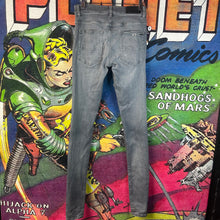 Load image into Gallery viewer, AMIRI MX1 Distressed Grey Skinny Jeans Size 28”
