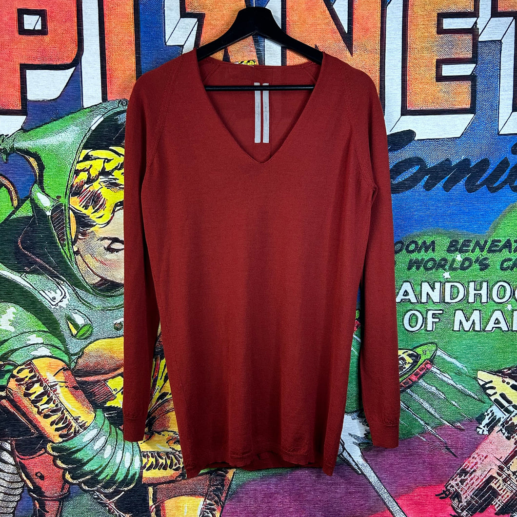 Rick Owens FW 19 Larry V-Neck Shirt Size Medium