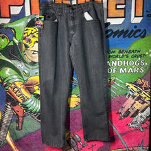 Load image into Gallery viewer, Y2K Rocawear Embroidered Black Jeans Size 36”
