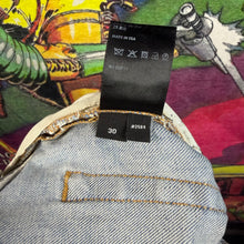 Load image into Gallery viewer, Amiri Distressed Bandana Flames Jeans Size 30”
