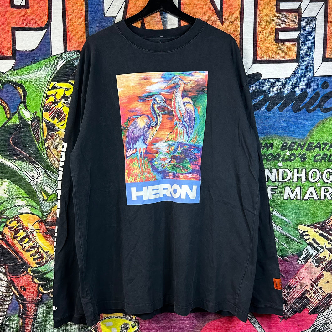 Heron Preston Birds Long Sleeve Tee Size XL