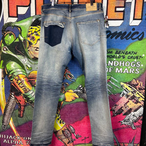 Limited Edition Made in Italy Purple Distressed Jeans Size 38