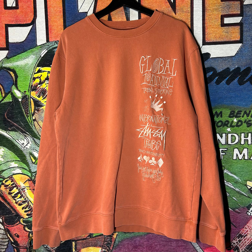 Stüssy ‘First Annual’ Embroidered Sweatshirt Size XL