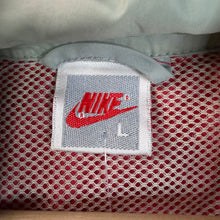 Load image into Gallery viewer, Nike Red &amp; Gray Hooded Windbreaker Jacket Size Large
