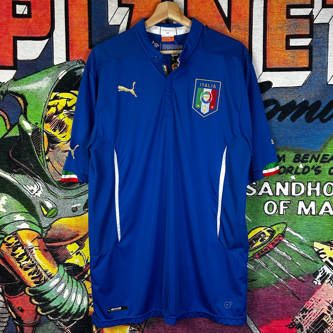 Puma Italy National Football Team 2014 Home Shirt Soccer Jersey Size XL