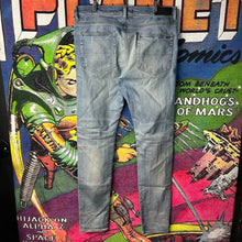 Load image into Gallery viewer, Amiri MX1 Red Plaid Patch Skinny Jeans Size 36”
