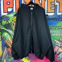 Load image into Gallery viewer, VETEMENTS Black Oversized Zip-Up Hoodie Size XL

