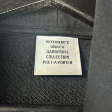 Load image into Gallery viewer, VETEMENTS Black Oversized Zip-Up Hoodie Size XL
