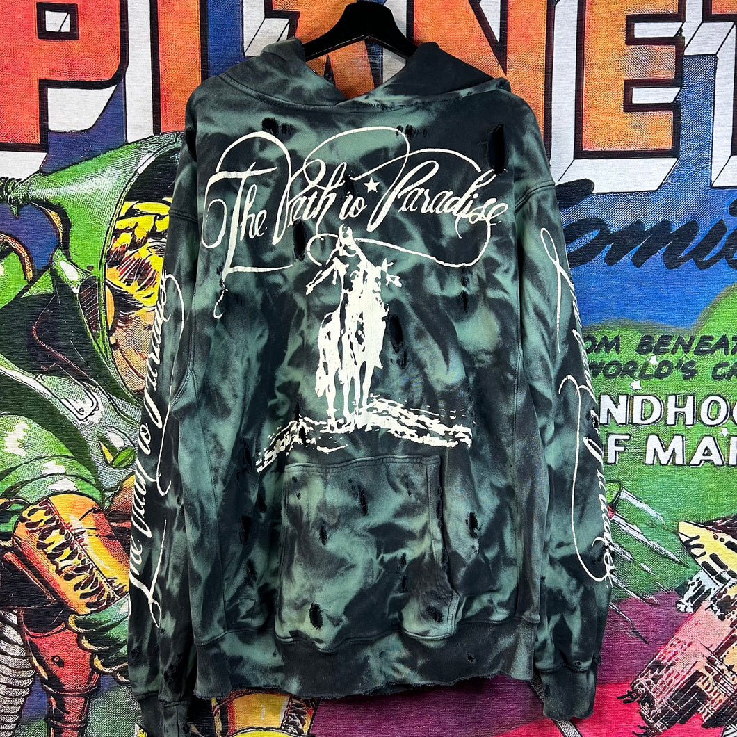 Hellstar ‘Marble Paradise’ Distressed Hoodie Size Small