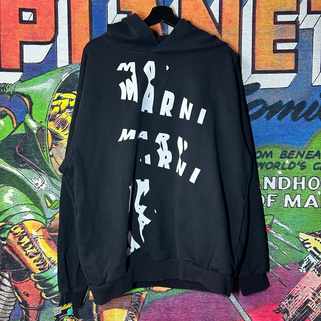 Marni Falling White Spell Hoodie Size Large