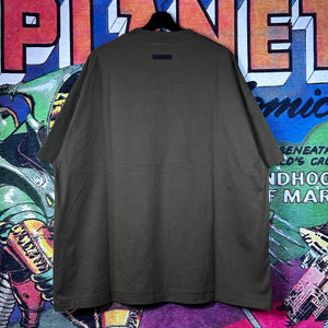 Fear Of God Essentials Oversized Jersey Logo Tee Olive Size S