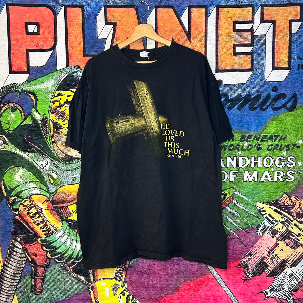 Y2K Jesus ‘He Loved Us This Much’ Tee Size XL