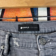 Load image into Gallery viewer, Purple Distressed Skinny Jeans Grey Size 33”
