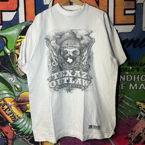 Y2K Texas Outlaws Skull Tee Size XL