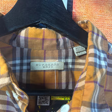 Load image into Gallery viewer, Burberry Brit Orange Plaid Button Up Shirt Size XL
