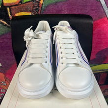 Load image into Gallery viewer, Alexander McQueen Oversized Sneakers White Galactic Blue Size 8

