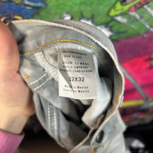 Load image into Gallery viewer, Vale Lives Forever Washed Stacked Jeans Size 34”
