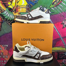 Load image into Gallery viewer, Louis Vuitton LV Trainer White Mocha Size 12-13
