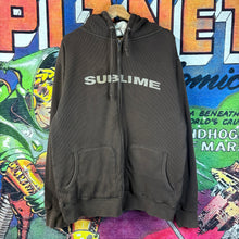 Load image into Gallery viewer, Y2K Sublime Brown Thermal Sherpa Lined Zip Up Hoodie Size 2XL
