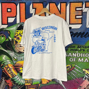 Vintage 90s Harley Davidson Wisconsin Tee Size Large