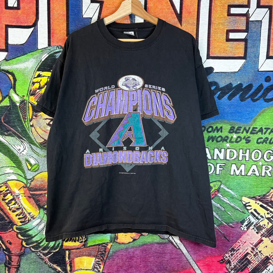 Y2K 2001 World Series Champions Arizona DiamondBacks Tee Size XL