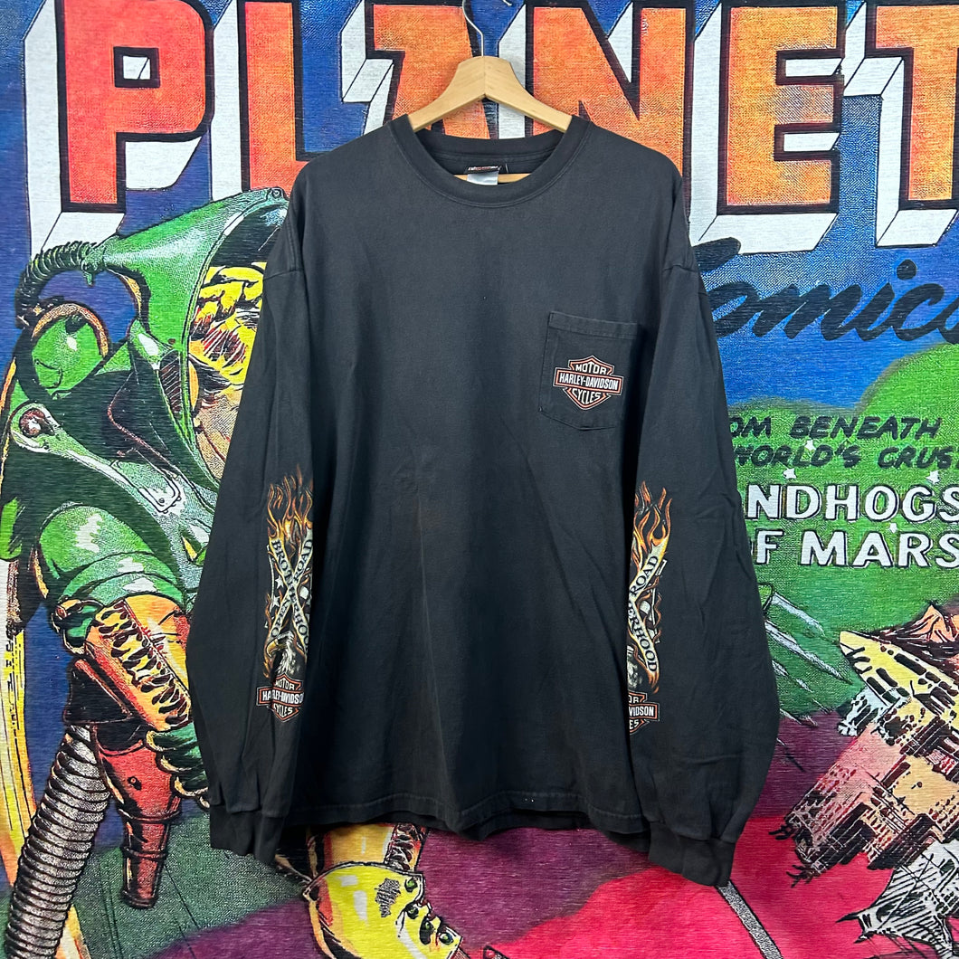 Y2K Harley Davidson Long Sleeve Tee Size 2XL