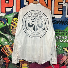 Load image into Gallery viewer, Affliction Athletic Fit ‘Live Fast’ L/S Button Down Shirt Size 2XL
