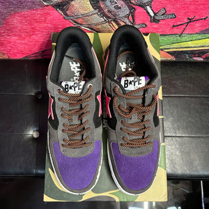 Brand New A BathingApe Bape Sta Black Grey Pink Suede Size 10
