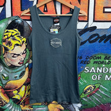 Load image into Gallery viewer, Y2K Harley Davidson Embroidered Navy Tank Top Size Medium
