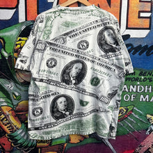 Load image into Gallery viewer, Hundred Dollar Bill All Over Print Tee Size Large
