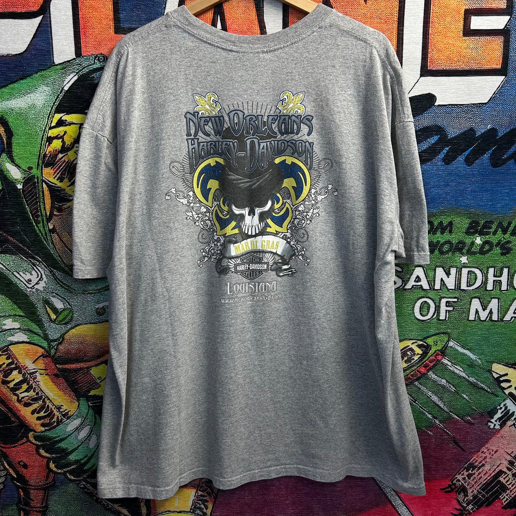 Y2K Harley Davidson Mardi Gras Tee Size 2XL