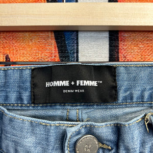 Home Femme  Denim Rubber Spell out  Jeans Size 29
