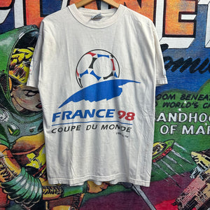 Vintage 90’s France Soccer Tee Size Large