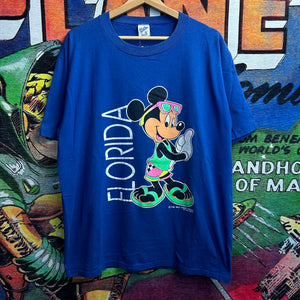 Vintage 90’s Mickey Mouse Walt Disney World Florida Tee Size 2XL