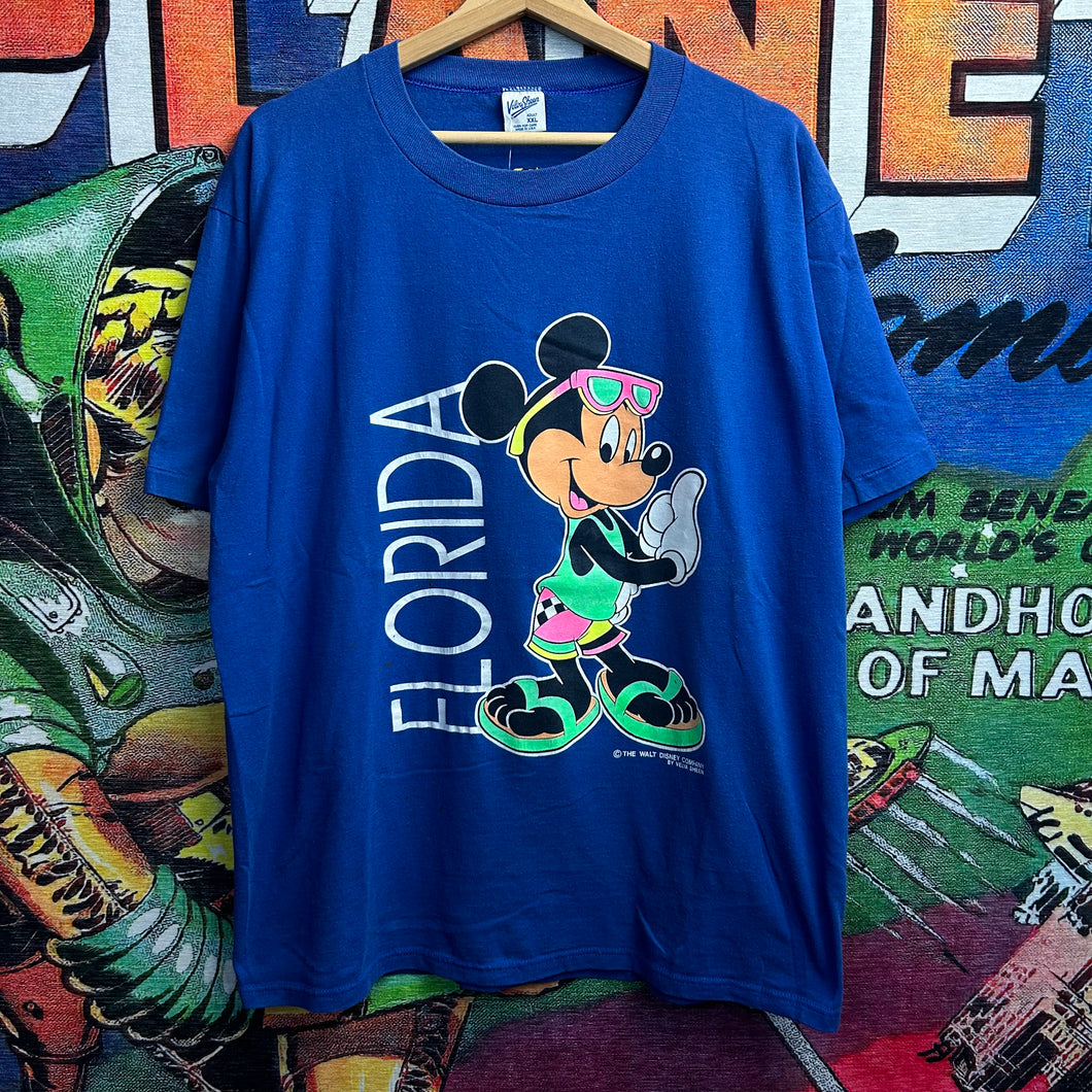 Vintage 90’s Mickey Mouse Walt Disney World Florida Tee Size 2XL