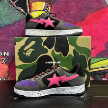 Load image into Gallery viewer, Brand New A BathingApe Bape Sta Black Grey Pink Suede Size 10
