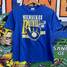 Load image into Gallery viewer, Vintage 90s Milwaukee Brewers Baseball Tee Size Small
