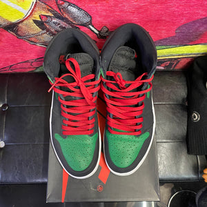 Jordan 1 Retro High "Pine Green" Black 2.0 Size 10.5