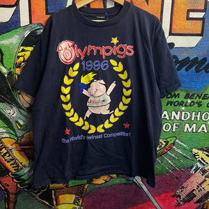 Vintage 1996 90s Olympigs Olympics Tee Shirt size Large