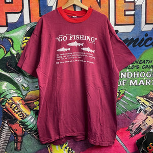 Vintage 90’s Jesus said “Go Fishing” Tee Size Large