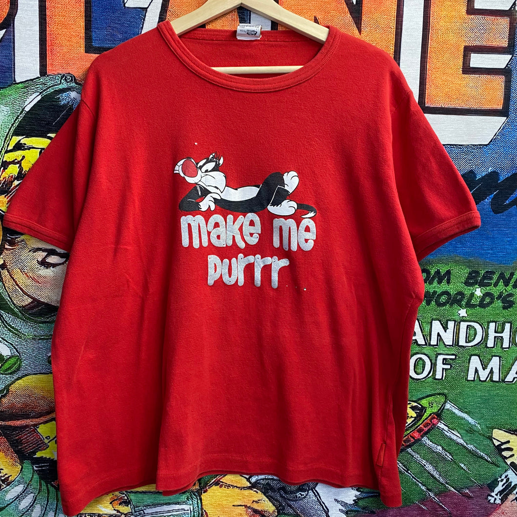 Y2K Looney Tunes Purr Tee Shirt size XL