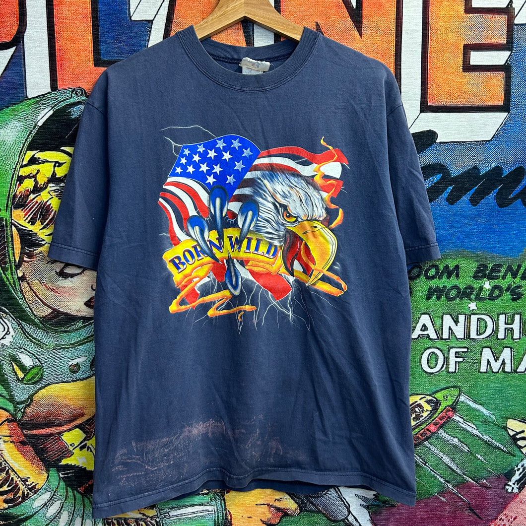 Y2K Born Wild Eagle Tee Size Large